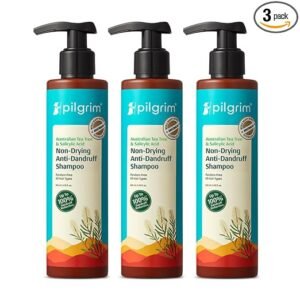 Pilgrim Australian Tea Tree Non-Drying Anti-Dandruff Shampoo 200ml (3 Pack)